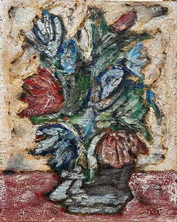 Quadro di  bosi vaso di fiori  - Pittori contemporanei galleria Firenze Art